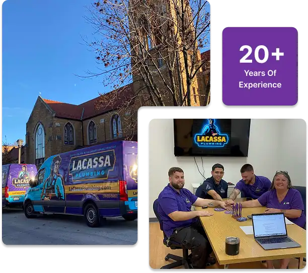 LaCassa-Plumbing-Team-And-Service-Van-With-20-Plus-Years-Experience